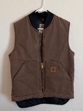 •CARHARTT• Vintage Cotton Zip Up Vest MADE IN USA 2003 Men’s Medium